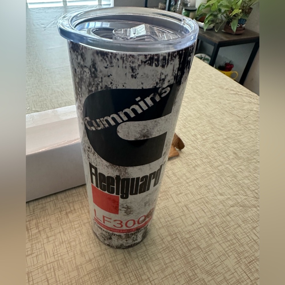 Cummins filter tumbler cup
